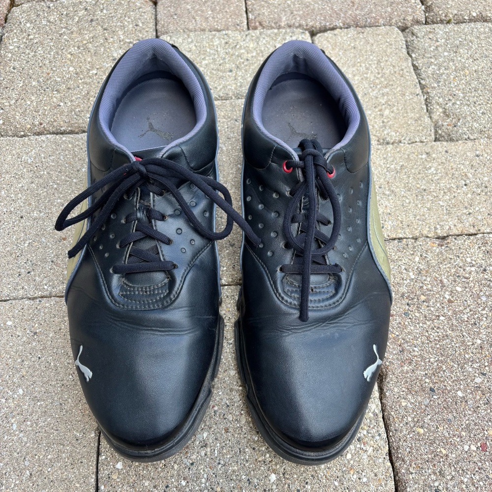 Puma Black and Gray Men's Golf Shoes
